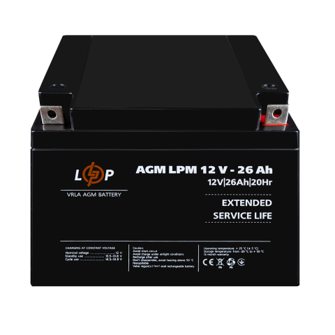 Будь заряджений Акумулятори Аккумулятор AGM LPM 12V - 26 Ah