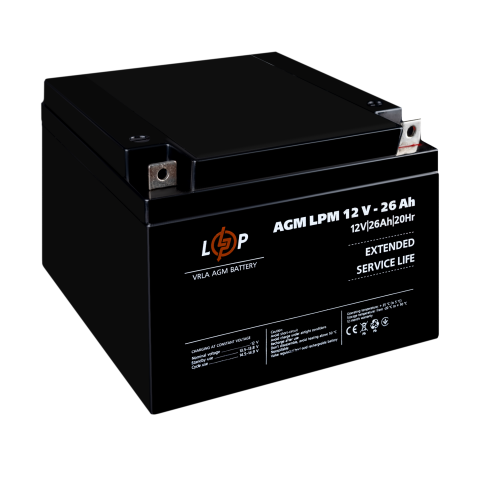 Будь заряджений Акумулятори Аккумулятор AGM LPM 12V - 26 Ah