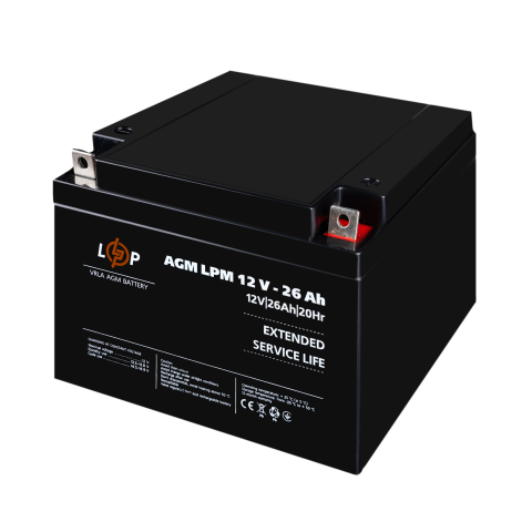 Будь заряджений Акумулятори Аккумулятор AGM LPM 12V - 26 Ah