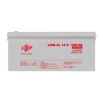 Аккумулятор гелевый LPM-GL 12V - 200 Ah