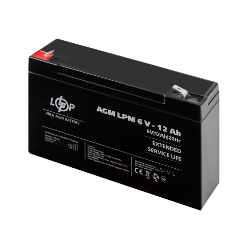 Будь заряджений Акумулятори Аккумулятор AGM LPM 6V - 12 Ah