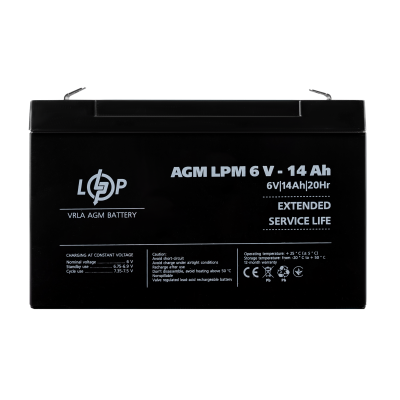 Аккумулятор AGM LPM 6V - 14 Ah