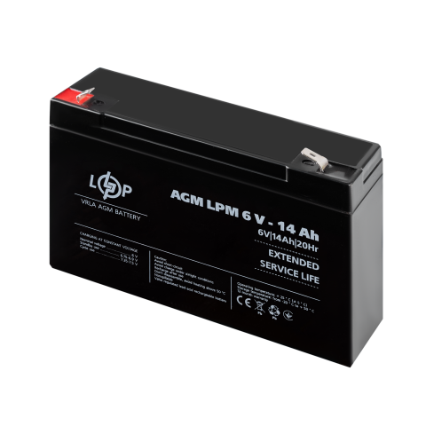 Будь заряджений Акумулятори Аккумулятор AGM LPM 6V - 14 Ah