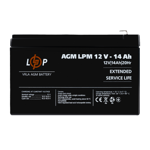 Будь заряджений Акумулятори Аккумулятор AGM LPM 12V - 14 Ah