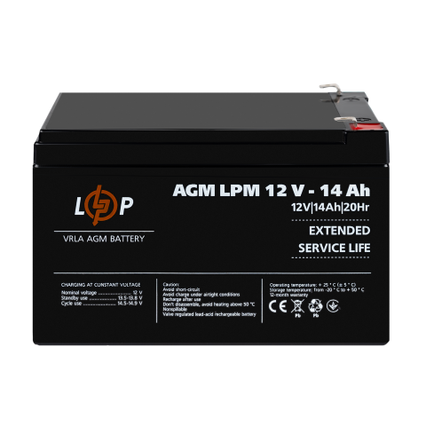 Будь заряджений Акумулятори Аккумулятор AGM LPM 12V - 14 Ah