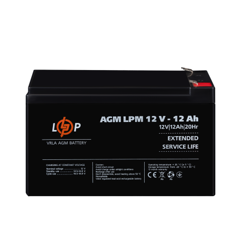 Будь заряджений Акумулятори Аккумулятор AGM LPM 12V - 12 Ah