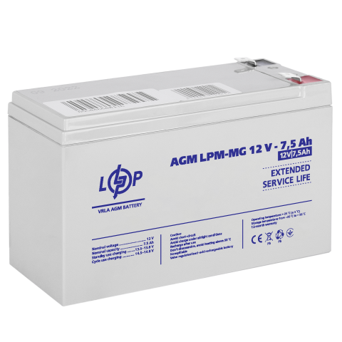 Будь заряджений Акумулятори Аккумулятор мультигелевый LPM-MG 12V - 7.5 Ah