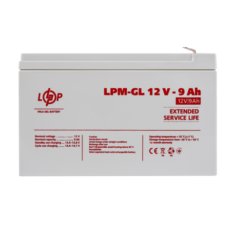 Будь заряжен Аккумуляторы  Аккумулятор гелевый LPM-GL 12V - 9 Ah