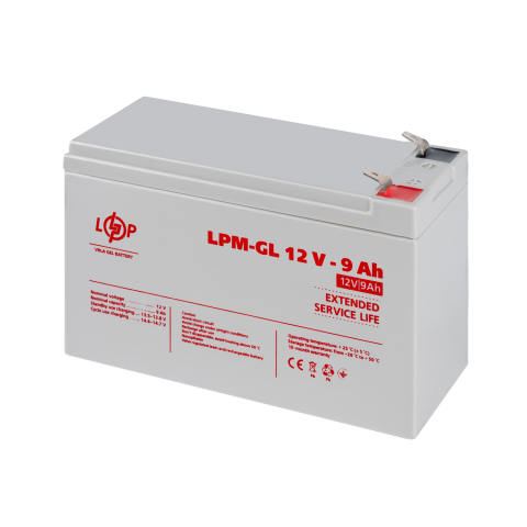 Будь заряжен Аккумуляторы  Аккумулятор гелевый LPM-GL 12V - 9 Ah