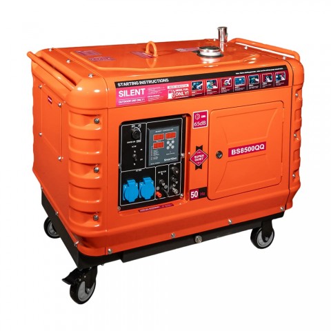 Генератор дизельний однофазний 4.2 кВт Bison BS8500QQ Будь заряжен Генераторы Генератор дизельний однофазний 4.2 кВт Bison BS8500QQ