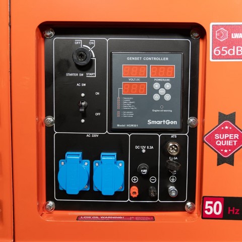 Генератор дизельний однофазний 5.5 кВт Bison BS9500QQ Будь заряжен Генераторы Генератор дизельний однофазний 5.5 кВт Bison BS9500QQ