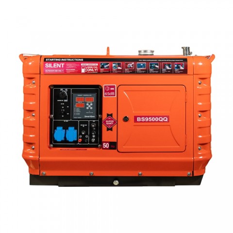 Генератор дизельний однофазний 5.5 кВт Bison BS9500QQ Будь заряжен Генераторы Генератор дизельний однофазний 5.5 кВт Bison BS9500QQ